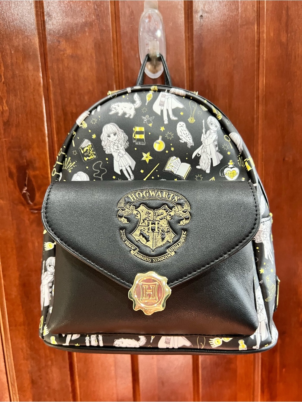 Loungefly Black Hogwarts Crest Mini Backpack